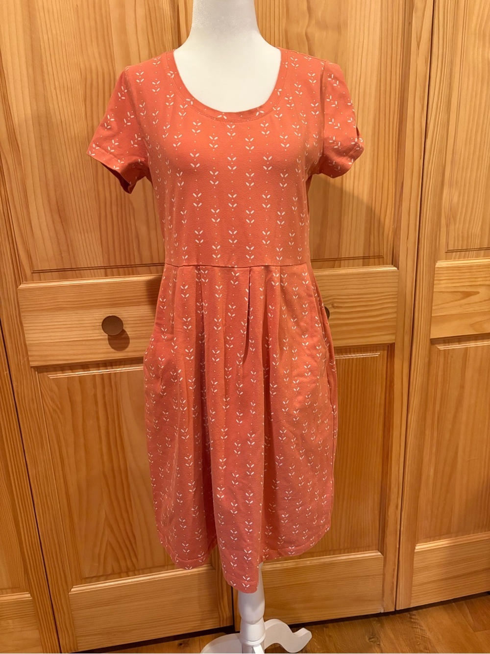 North Style Casual Knit Pocket Dress Front Pleats A-Line Skirt Pockets women’s S